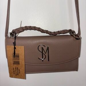 Steve Madden Taupe Crossbody Bag with Braided Strap
